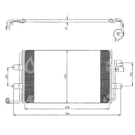 kondenzátor OEM 1C0820411 / 1C0820413 / 1C0820413A / 1C0820413E